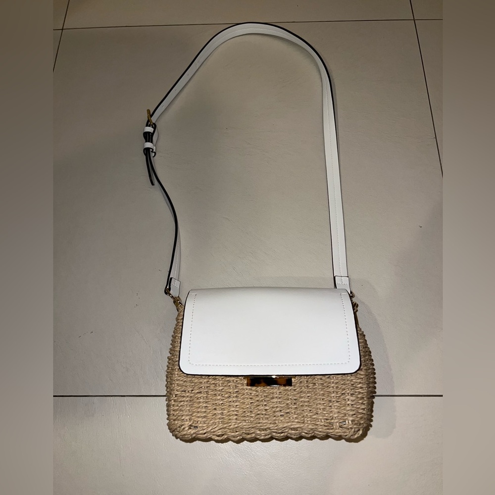 Straw Effect Crossbody Bag